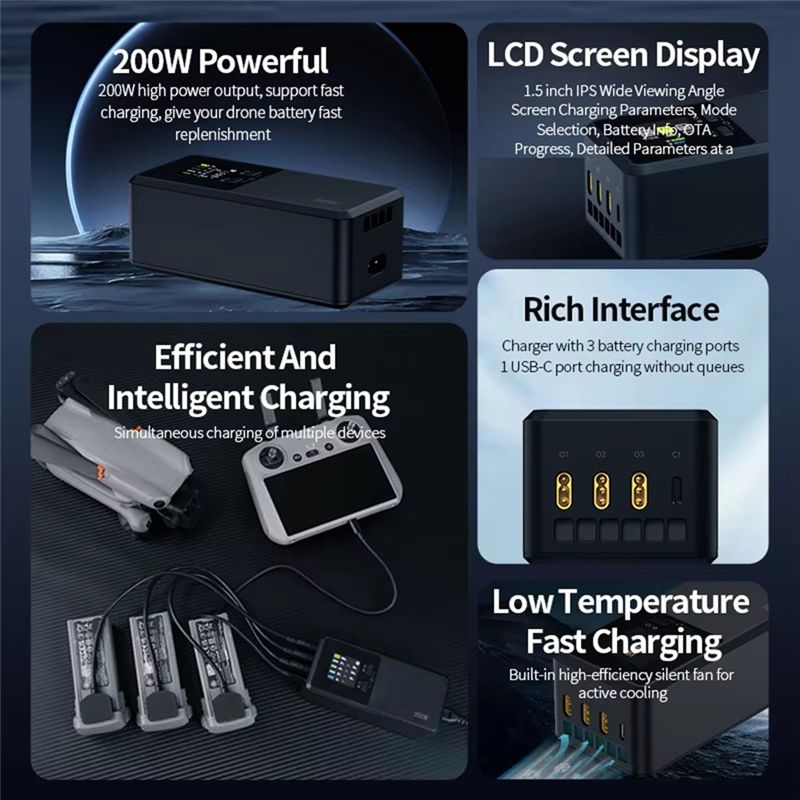 24-Hour Delivery Three-Way Sma - Drone Charging Hub review and price