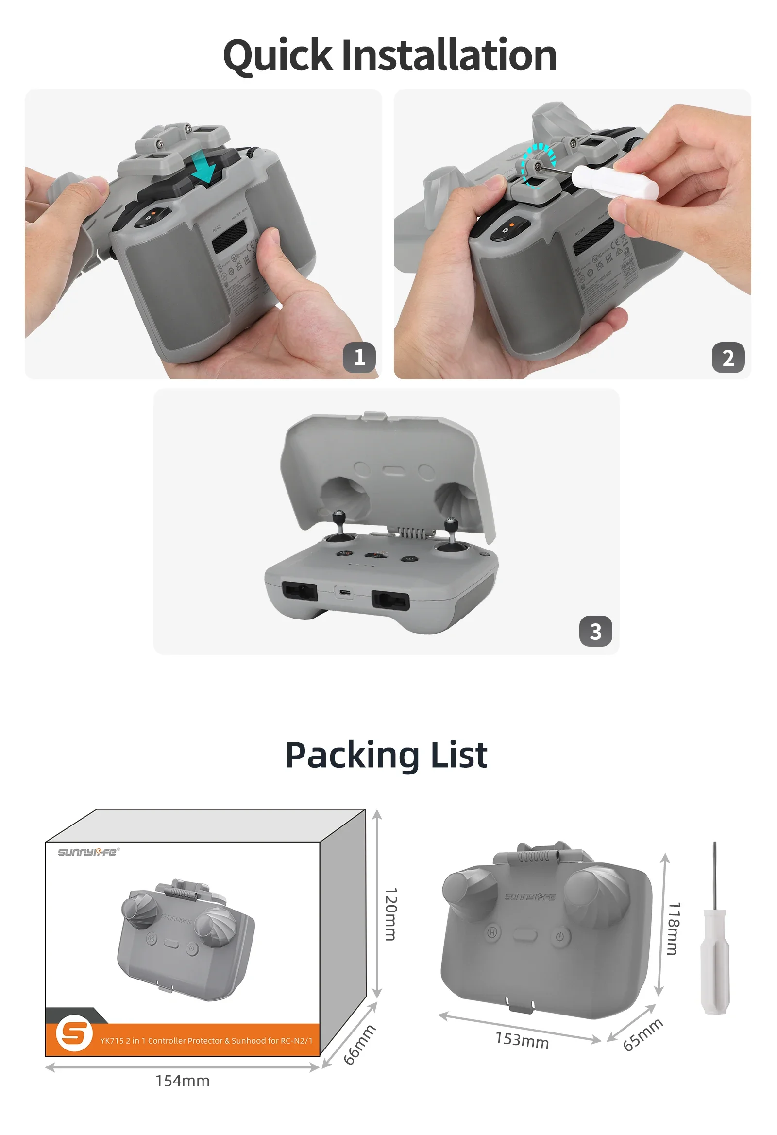 2 in 1 Controller Protector Su - Drone Sun Shade review and price