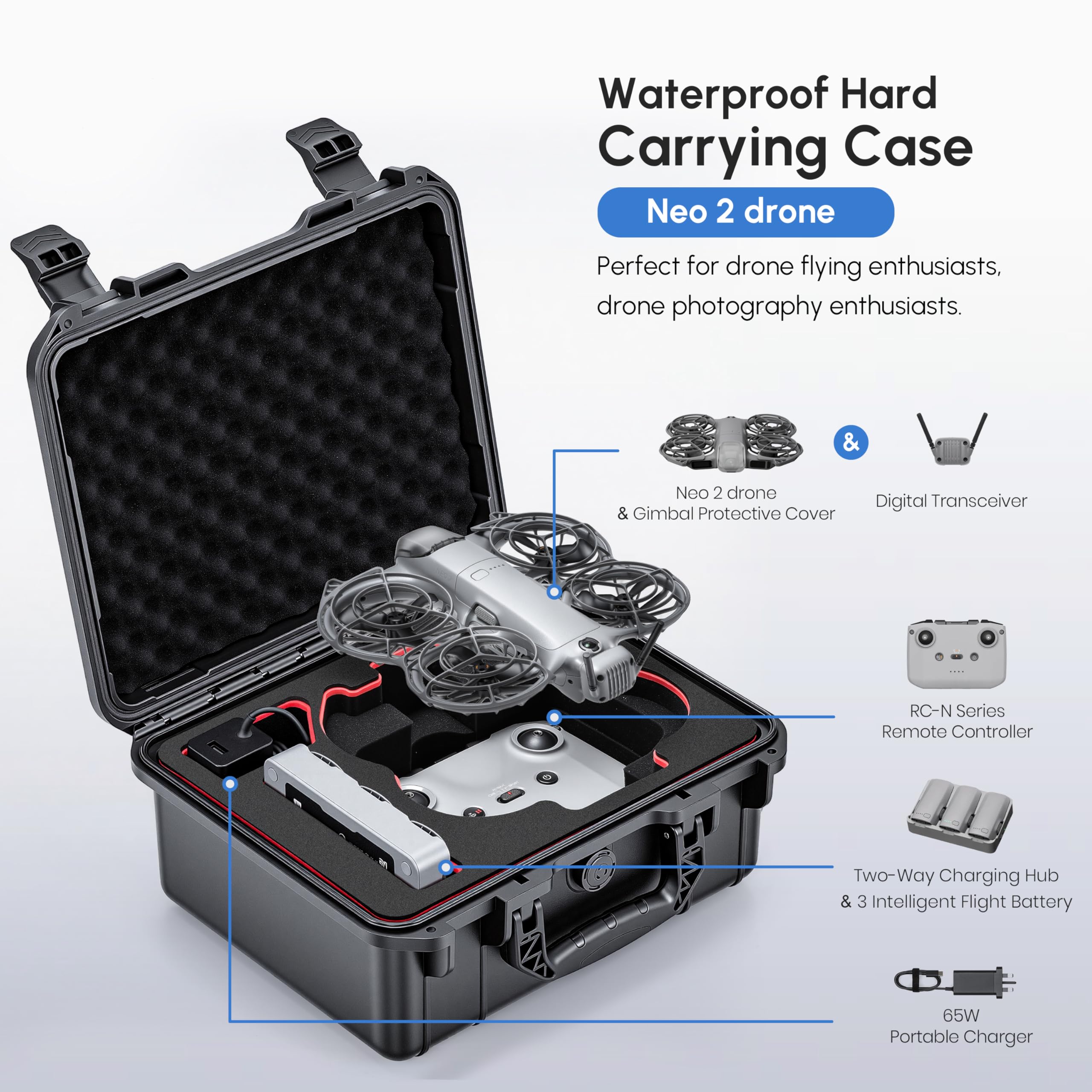 NEO 2 Case,Waterproof Hard Car - Drone Joystick Cover review and price
