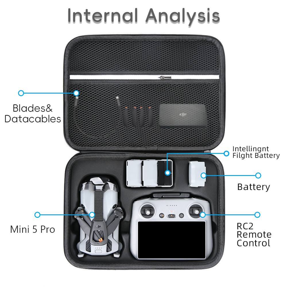 for Mini 5 Pro Case Large Capa - Drone Carrying Case review and price