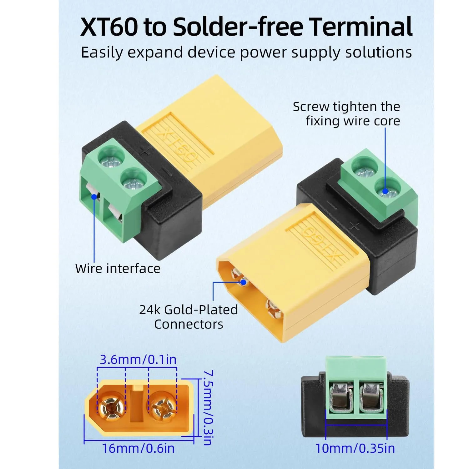 Solderless 2 Pin to XT60 Male  - Drone Solar Charger review and price